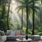 Tropikal Orman Orman Manzarası Duvar Kağıdı 