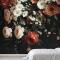 Vintage Canlı Çiçek Buketi Yatak Odası Duvar Kağıdı