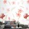 Suluboya Çiçek Desenli Duvar Kağıdı 