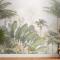 Tropikal Yapraklar Ve Ağaçlar Yeni Özel Tasarım Duvar Kağıdı