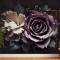 Koyu Gül Çiçek Duvar Kağıdı 