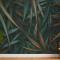Koyu Tropikal Egzotik Palmiye Yaprağı Duvar Kağıdı