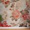 Çiçek Desenli Kumaş Doku Duvar Kağıdı 