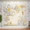 Kalıplı Klasik Iç Duvar Çiçek Kuğu 3D Duvar Kağıdı