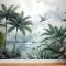 Göl Duvar Kağıdı  Ile Puslu Tropikal Orman