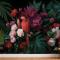 Renkli Çiçekli Kırmızı Papağan Duvar Kağıdı 