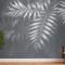 Beyaz Tropikal Yapraklı Duvar Kağıdı 