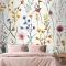 Renkli Çiçekler Yatak Odası Duvar Kağıdı 