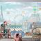 Eski Paris Suluboya Çocuk Odası Duvar Kağıdı