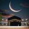 Mekke Kabe Gece Hilal Duvar Kağıdı