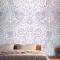Vintage Çiçek Holografik Desenli Yatak Odası Duvar Kağıdı