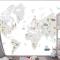Hayvan Evleri Doğa Elemanları Çocuk Odası Duvar Kağıdı Ile Dünya Haritası