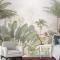 Tropikal Yapraklar Ve Ağaçlar Yeni Özel Tasarım Duvar Kağıdı