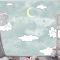 Bulut Üzerinde Sevimli Filler Duvar Kağıdı
