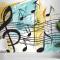 Çizgi Sanatı Müzik Notaları Duvar Kağıdı
