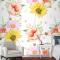 Çiçek Dikişsiz Desen Çiçek Açan Duvar Kağıdı