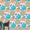 Elle Çizilmiş Pastel Yaz Desen Tasarımı Mutfak Duvar Kağıdı