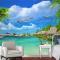Muhteşem Tropikal Deniz Kenarı Manzarası Duvar Kağıdı