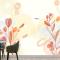 Doğal El Boyalı Çiçek Mutfak Duvar Kağıdı