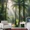 Tropikal Orman Orman Manzarası Duvar Kağıdı 