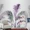 Tropikal Taze Mor Yeşil Palmiye Yaprakları Duvar Kağıdı