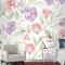 Suluboya Çiçek Desenli Duvar Kağıdı 