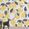 Sarı Limon Modern Tekrar Desenli Mutfak Duvar Kağıdı