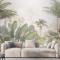 Tropikal Yapraklar Ve Ağaçlar Yeni Özel Tasarım Duvar Kağıdı
