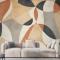 Boho Geometrik Soyut Sanat Duvar Kağıdı 