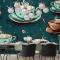 Çay Fincanlarının Desenleri Cafe Duvar Kağıdı