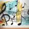 Çizgi Sanatı Müzik Notaları Duvar Kağıdı