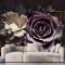 Koyu Gül Çiçek Duvar Kağıdı 