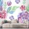 Suluboya Çiçek Duvar Kağıdında Moda Deseni