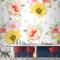 Çiçek Dikişsiz Desen Çiçek Açan Mutfak Duvar Kağıdı