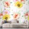 Çiçek Dikişsiz Desen Çiçek Açan Duvar Kağıdı