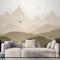 Dağ Manzarası Siluet Duvar Kağıdı 