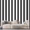 Siyah Beyaz Çizgili Arka Plan Desen Duvar Kağıdı