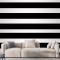Siyah Beyaz Yatay Çizgili Arka Plan Desen Duvar Kağıdı