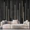 Siyah Krem Çizgiler 3D Duvar Kağıdı
