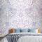 Vintage Çiçek Holografik Desenli Yatak Odası Duvar Kağıdı