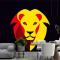 Aslan Başı Logosu Sarı Kırmızı Duvar Kağıdı