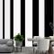 Beyaz Siyah Çizgili Desen Tasarım Duvar Kağıdı
