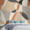 Boho Geometrik Soyut Sanat Yatak Odası Duvar Kağıdı