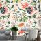 Vintage Çiçek Desenli Duvar Kağıdı 