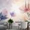 Minimalist Yumuşak Siluet Çiçekli Suluboya Arka Plan Duvar Kağıdı