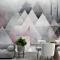 Suluboya Geometrik Üçgen Desen Duvar Kağıdı