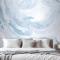 Mavi & Beyaz Mermerize Yatak Odası Duvar Kağıdı