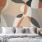 Boho Geometrik Soyut Sanat Yatak Odası Duvar Kağıdı