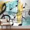Çizgi Sanatı Müzik Notaları Duvar Kağıdı