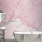 Kırık Pembe Mermer Banyo Duvar Kağıdı